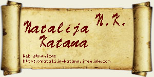 Natalija Katana vizit kartica